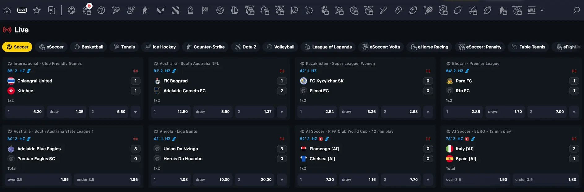 Casabet Sportwetten