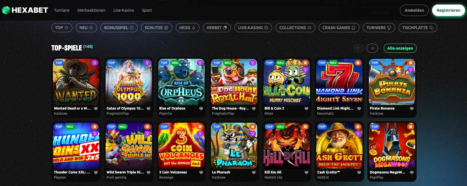 Hexabet Spiele