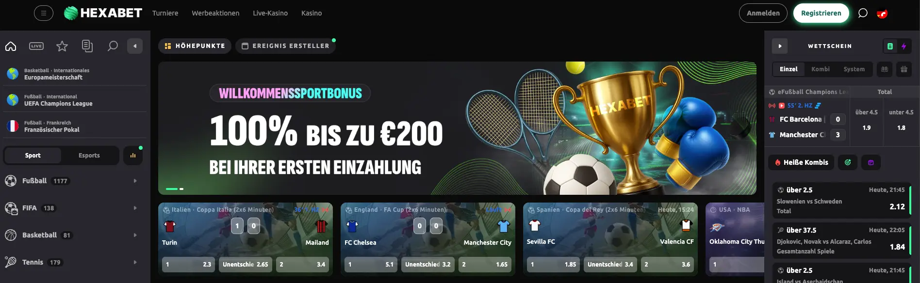 Hexabet Sportwetten